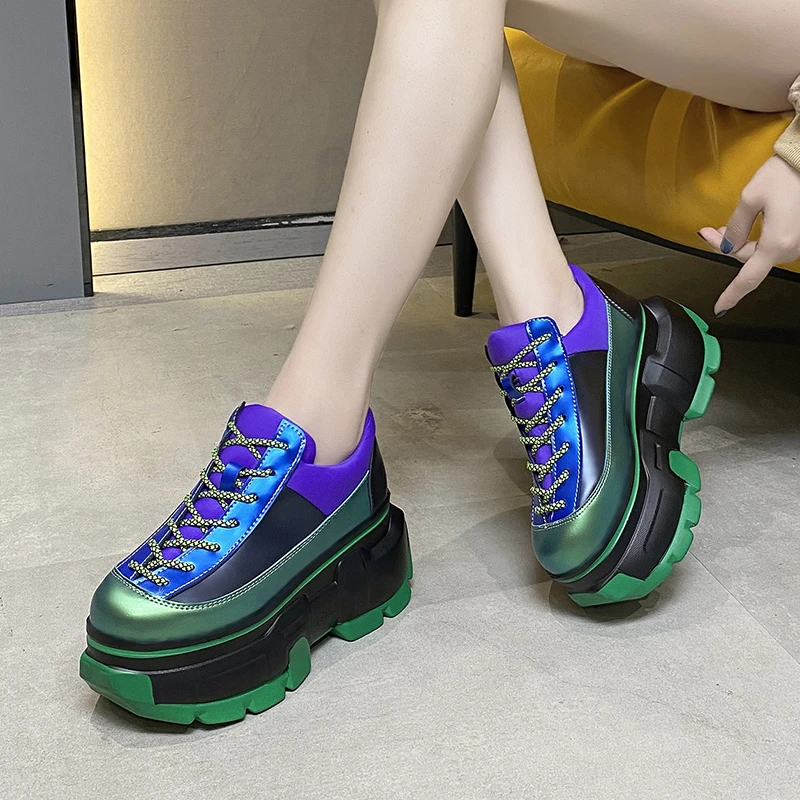 Power Trip | Metallic Platform Sneakers - Image 2