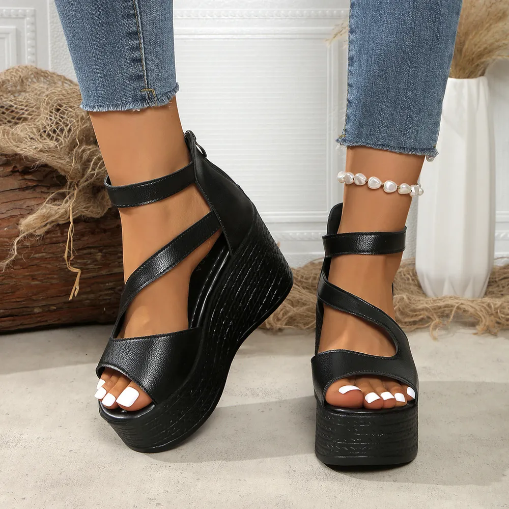 On a Pedestal | Ankle-Strap Platform Wedges - Image 5